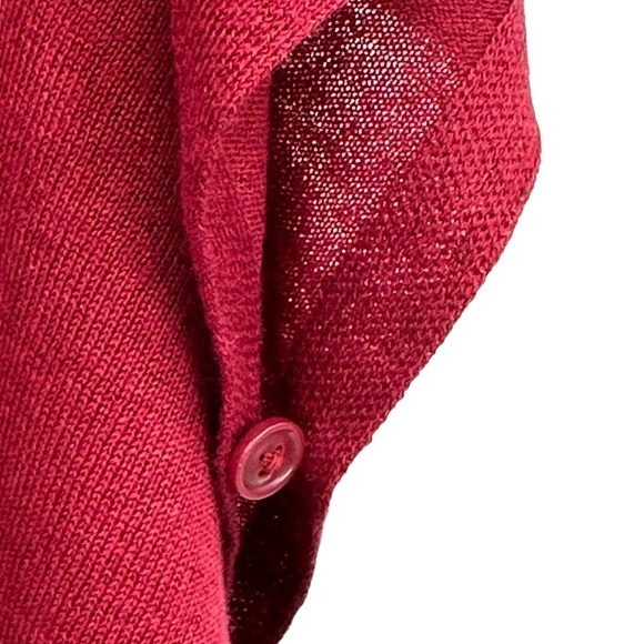 J. Jill Burgundy Merino Wool Blend Lightweight Flowy Poncho One Size Petite - Picture 4 of 7